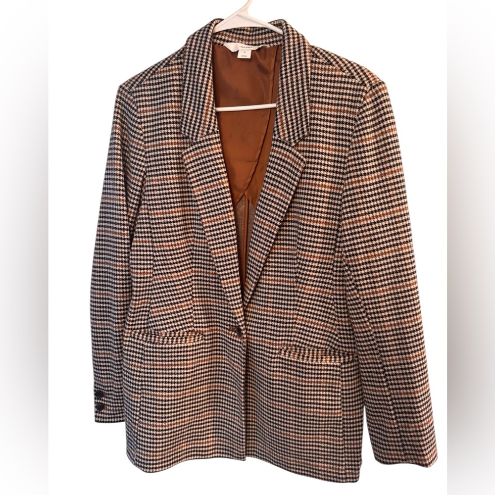 Old Navy Black and White Houndstooth Blazer